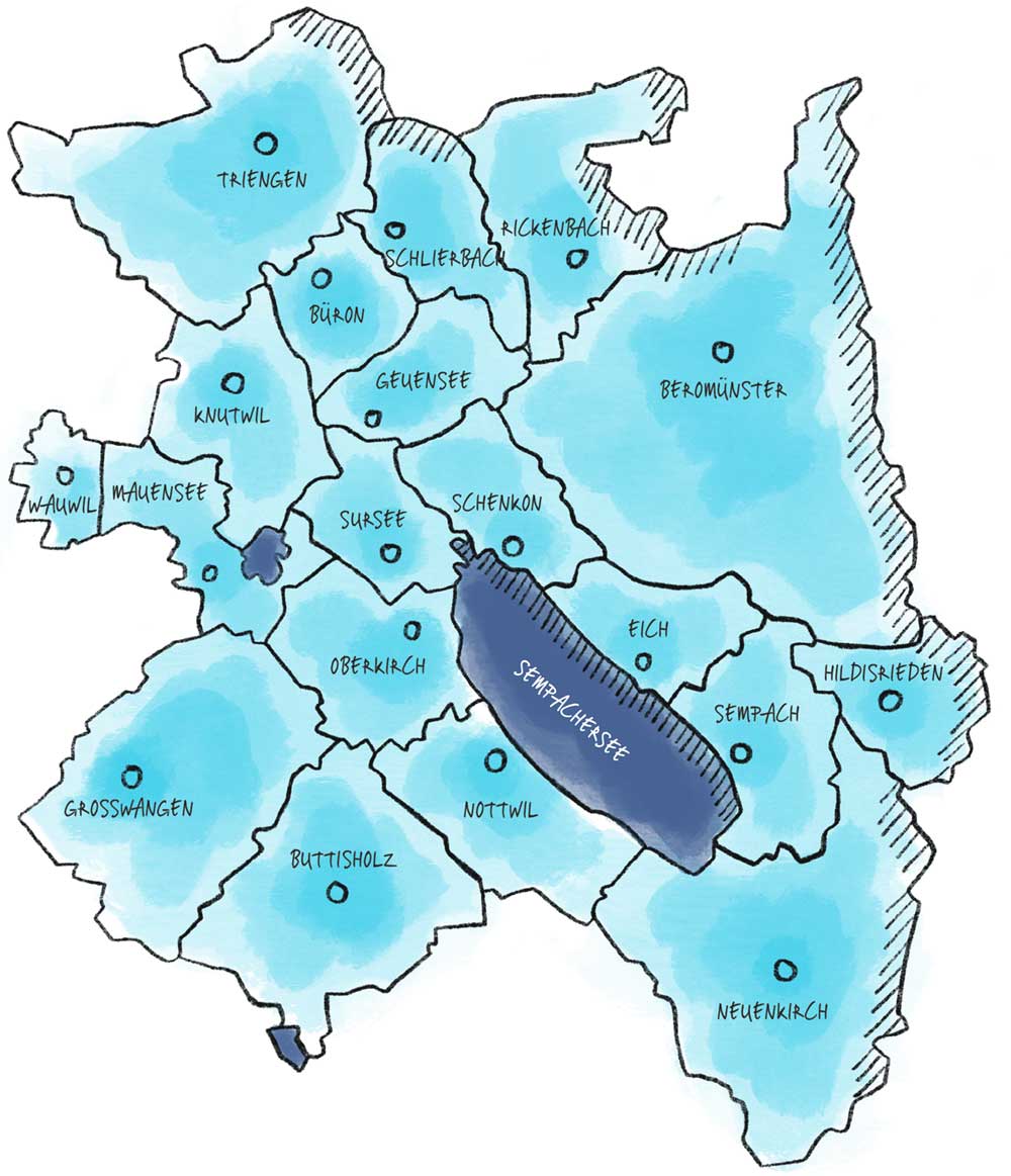 Karte RET Sursee-Mittelland